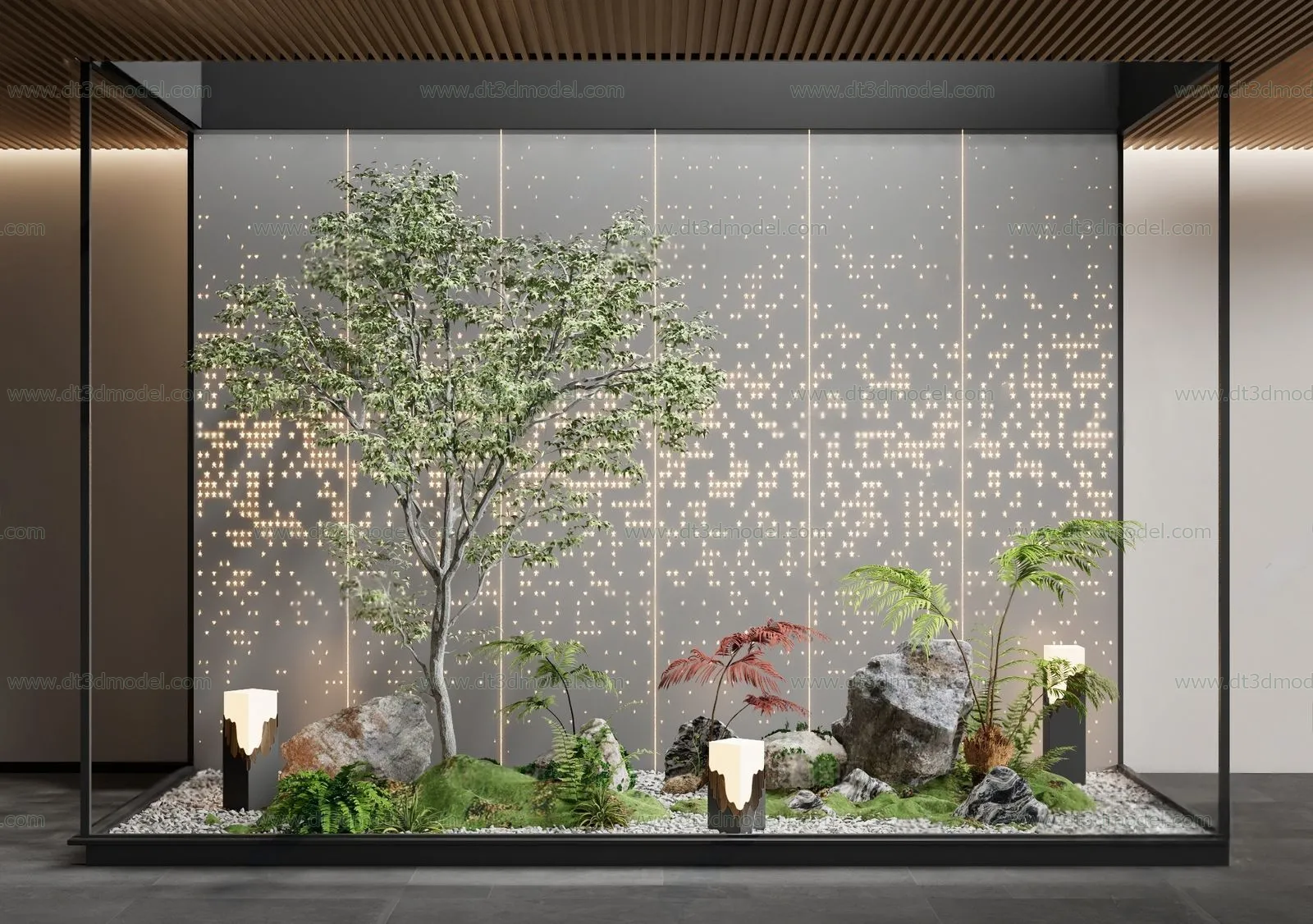 Miniature Garden 3D Scenes – Interior Plants – 037 – CORONA Render