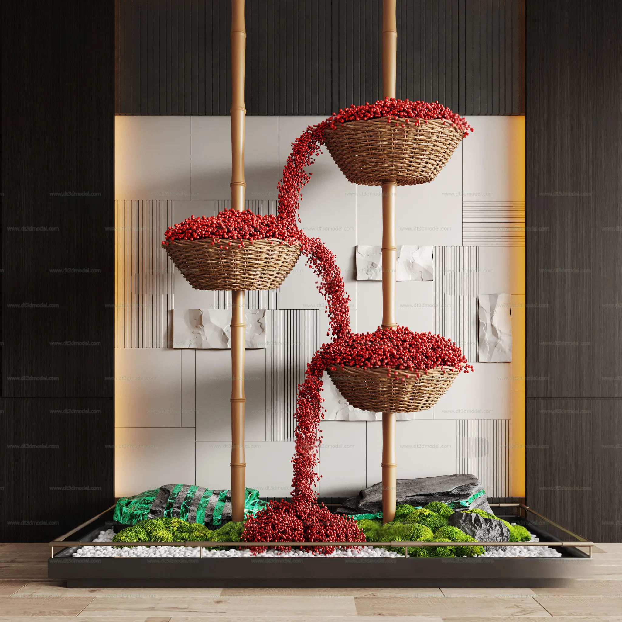 Miniature Garden 3D Scenes – Interior Plants – 044 – CORONA Render