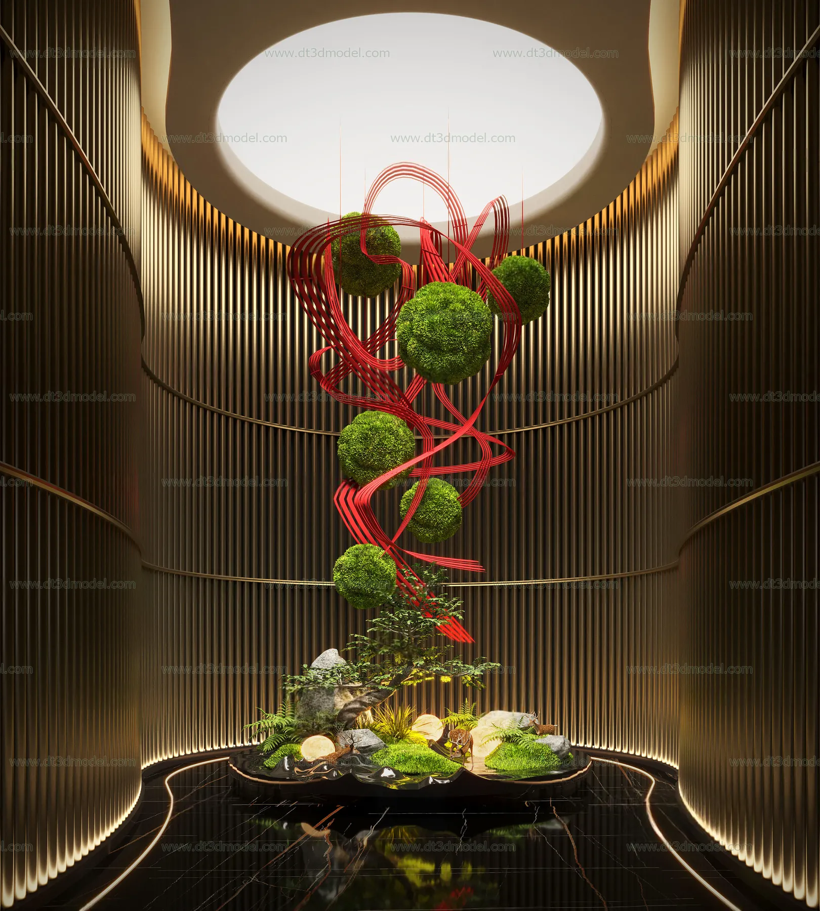 Miniature Garden 3D Scenes – Interior Plants – 045 – CORONA Render