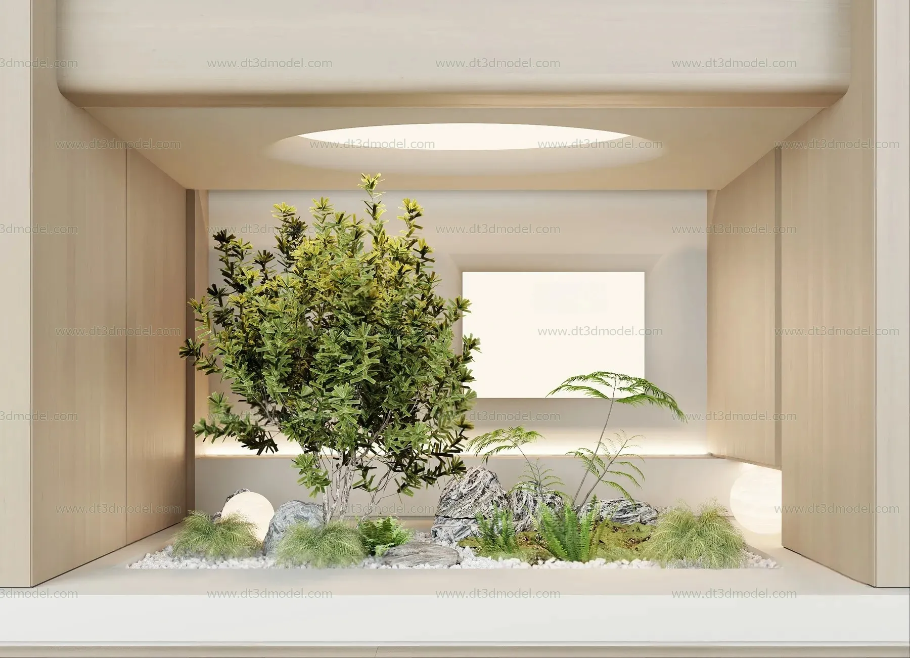 Miniature Garden 3D Scenes – Interior Plants – 047 – VRAY Render