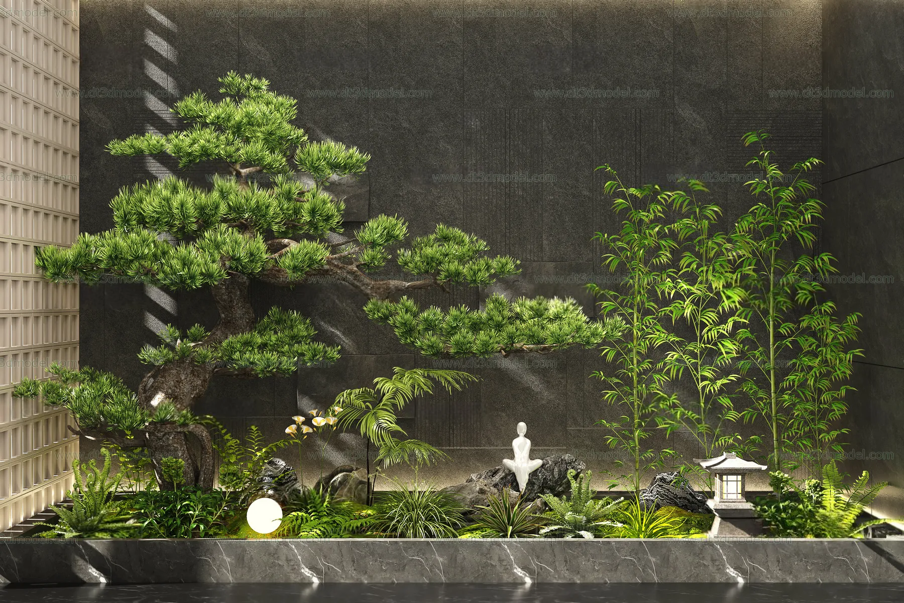 Miniature Garden 3D Scenes – Interior Plants – 051 – VRAY Render