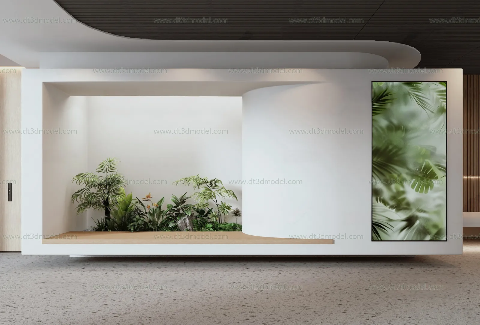 Miniature Garden 3D Scenes – Interior Plants – 052 – VRAY Render