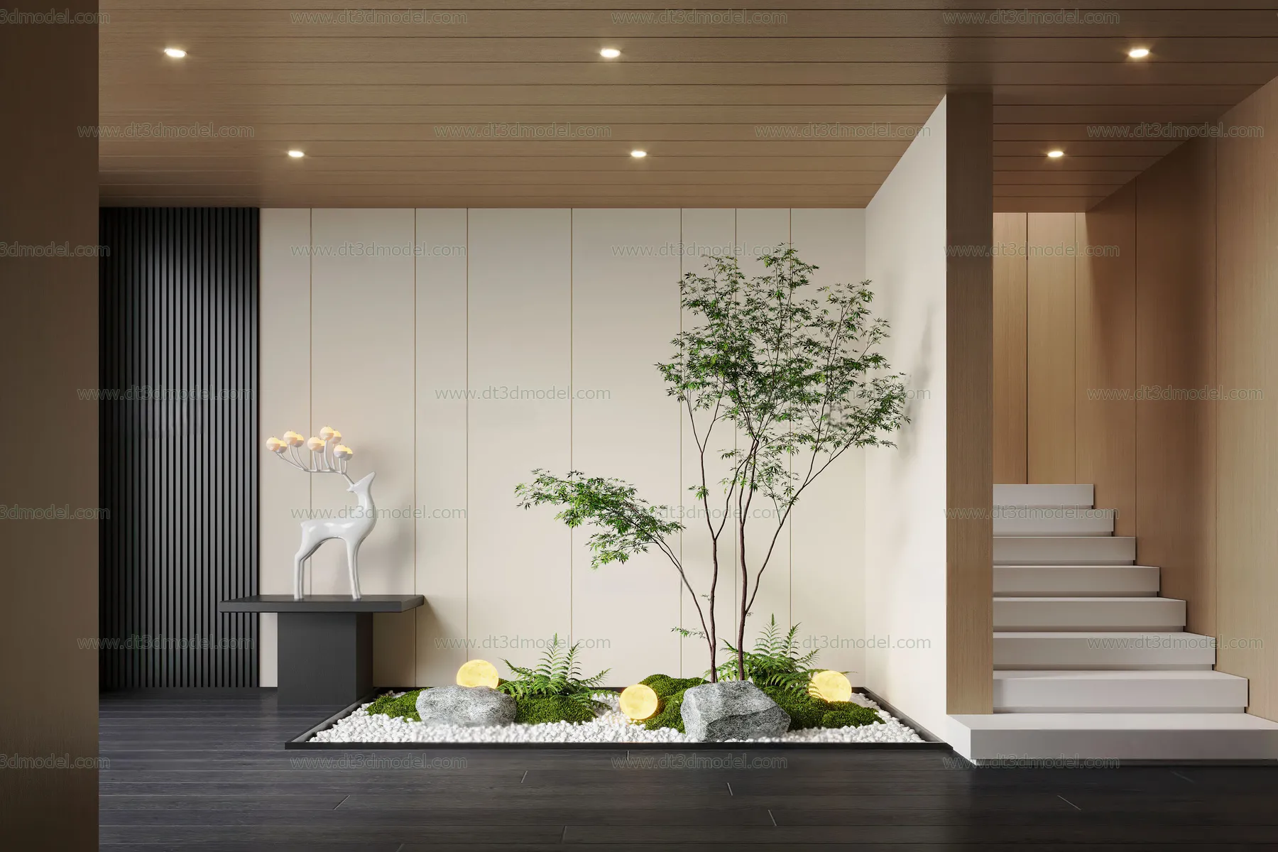 Miniature Garden 3D Scenes – Interior Plants – 058 – CORONA Render