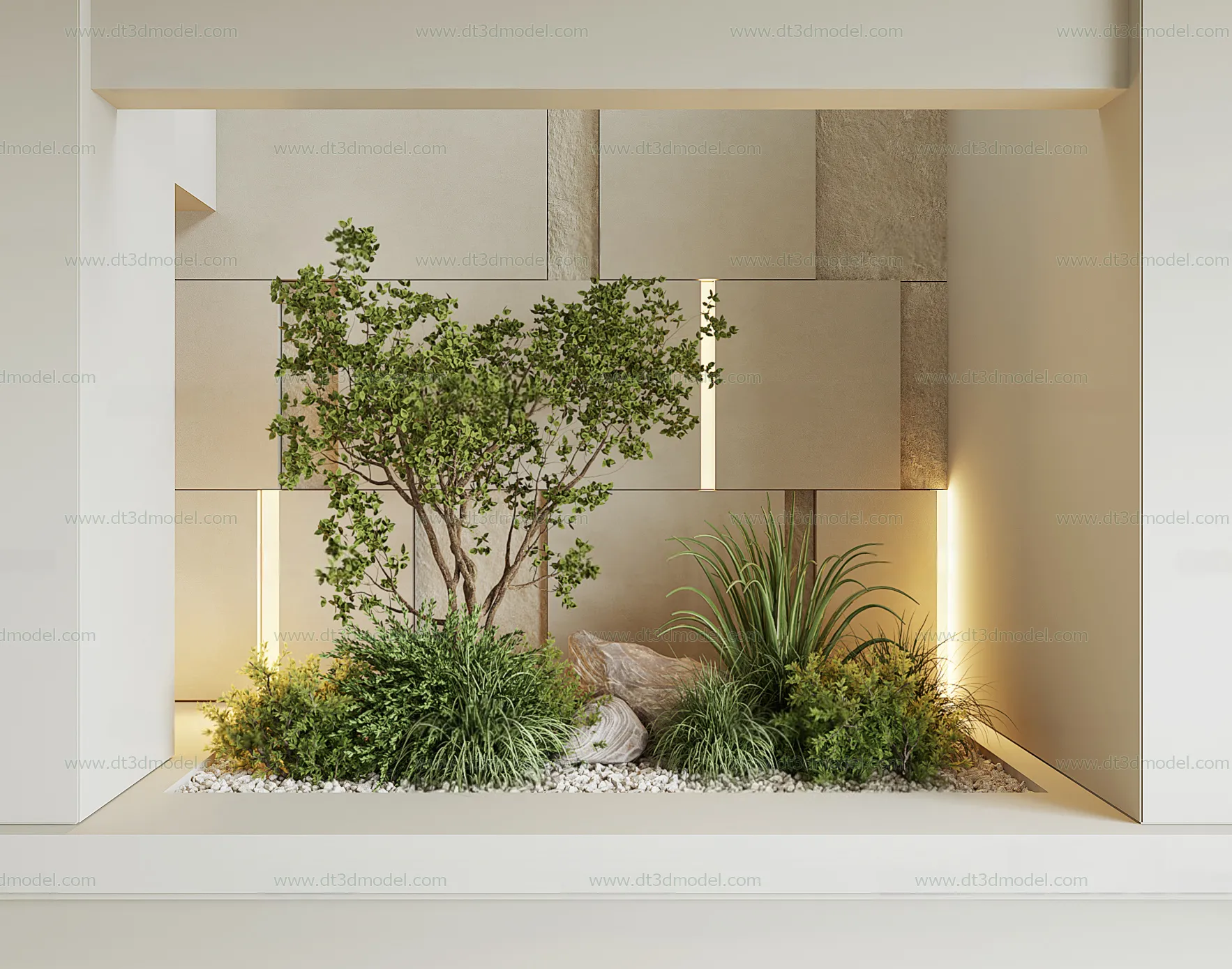 Miniature Garden 3D Scenes – Interior Plants – 059 – CORONA Render