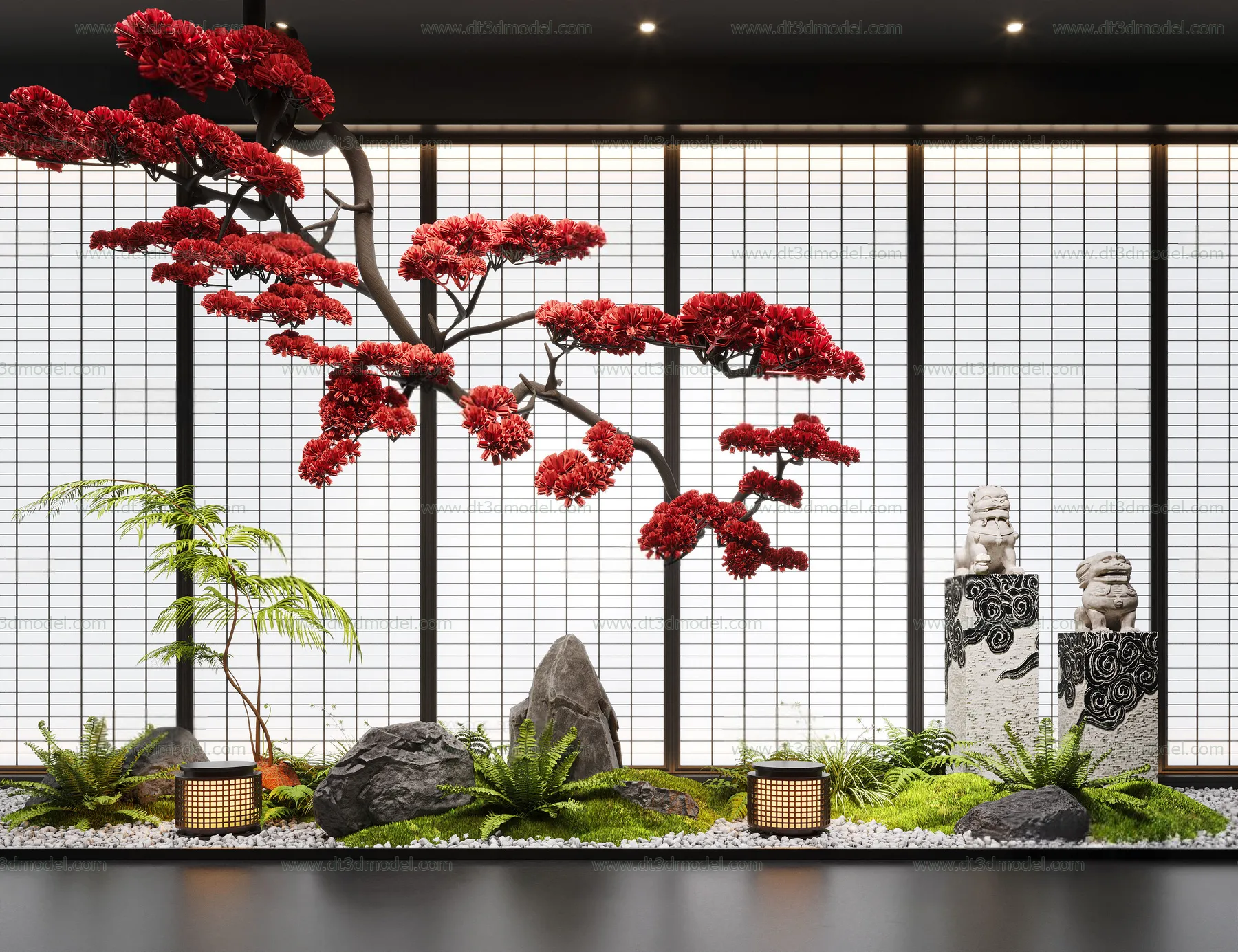 Miniature Garden 3D Scenes – Interior Plants – 060 – CORONA Render