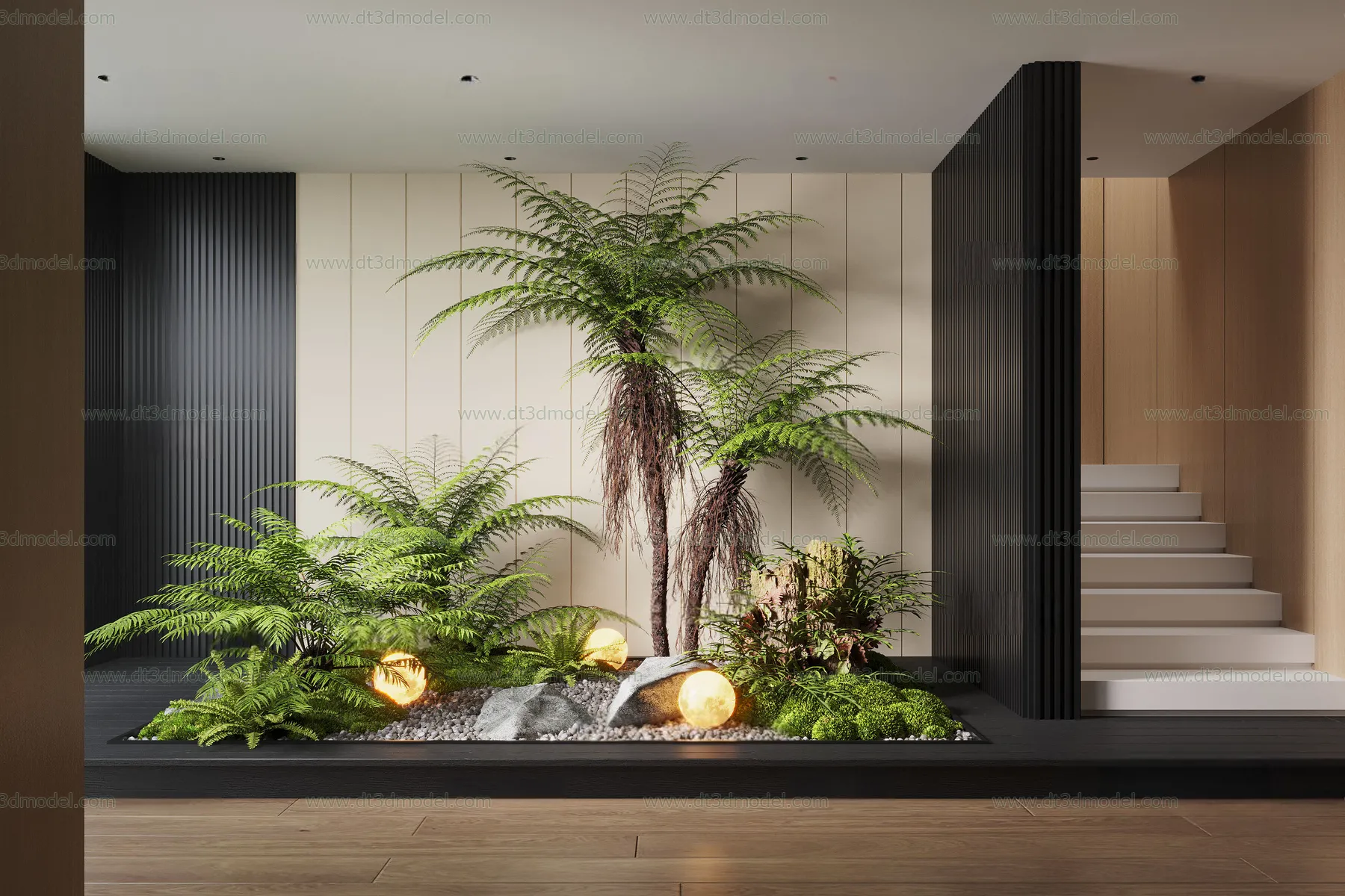 Miniature Garden 3D Scenes – Interior Plants – 063 – CORONA Render