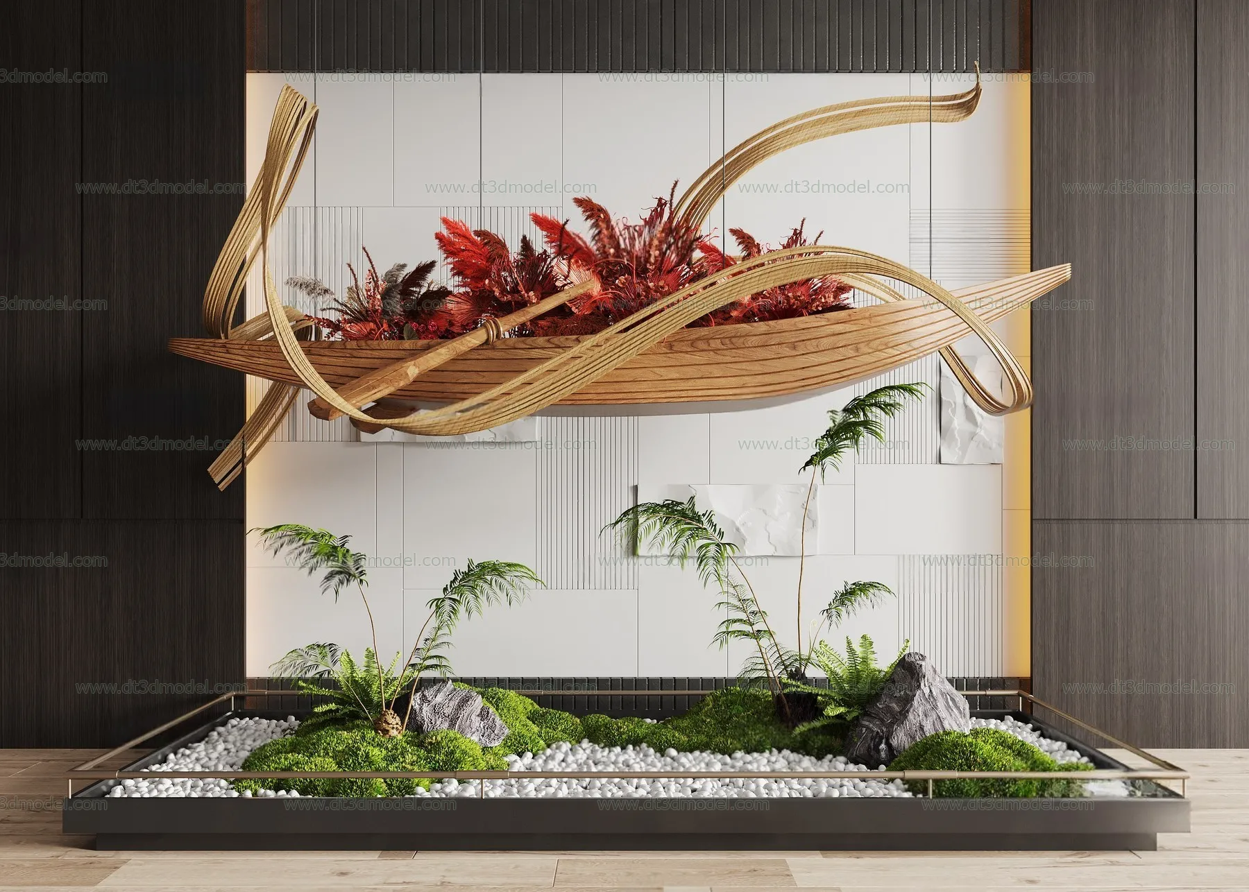 Miniature Garden 3D Scenes – Interior Plants – 064 – CORONA Render