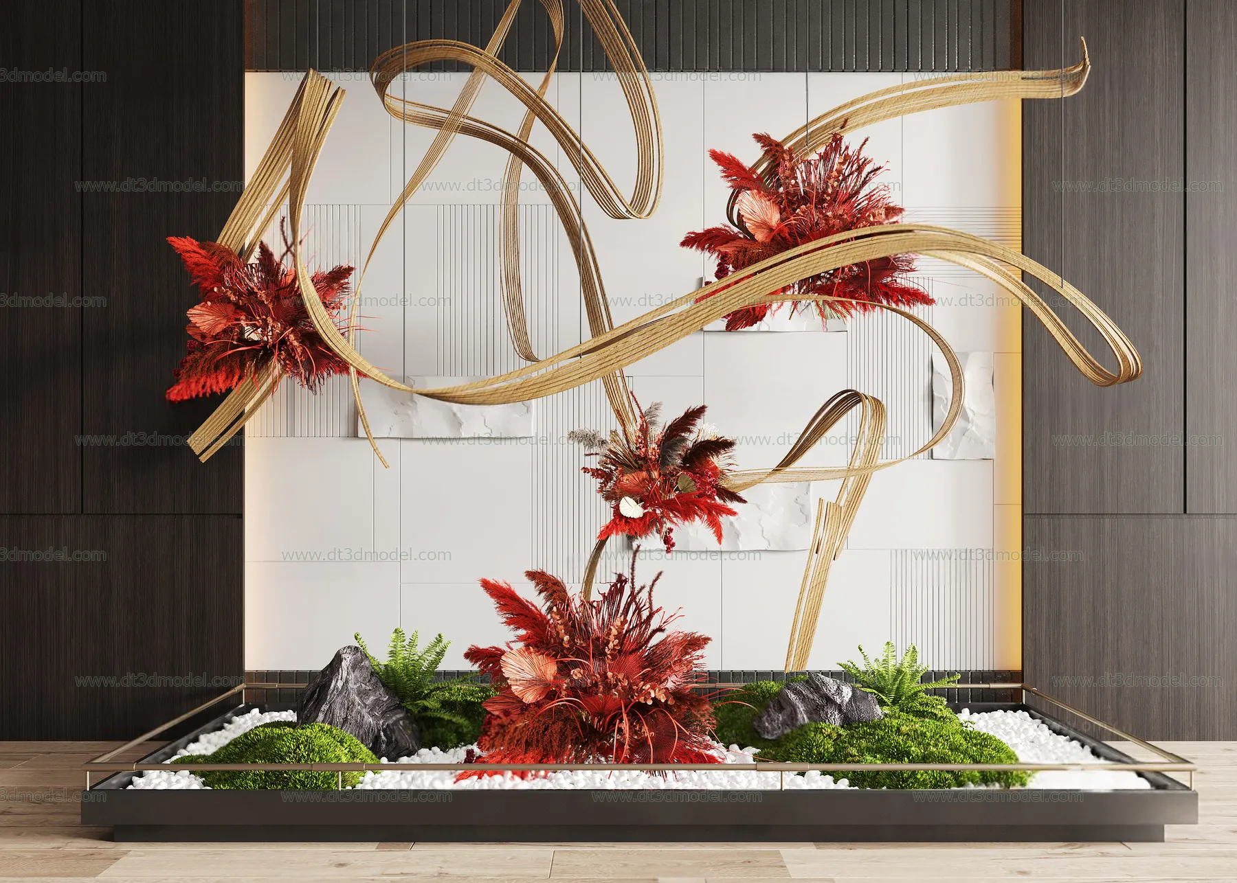 Miniature Garden 3D Scenes – Interior Plants – 065 – CORONA Render