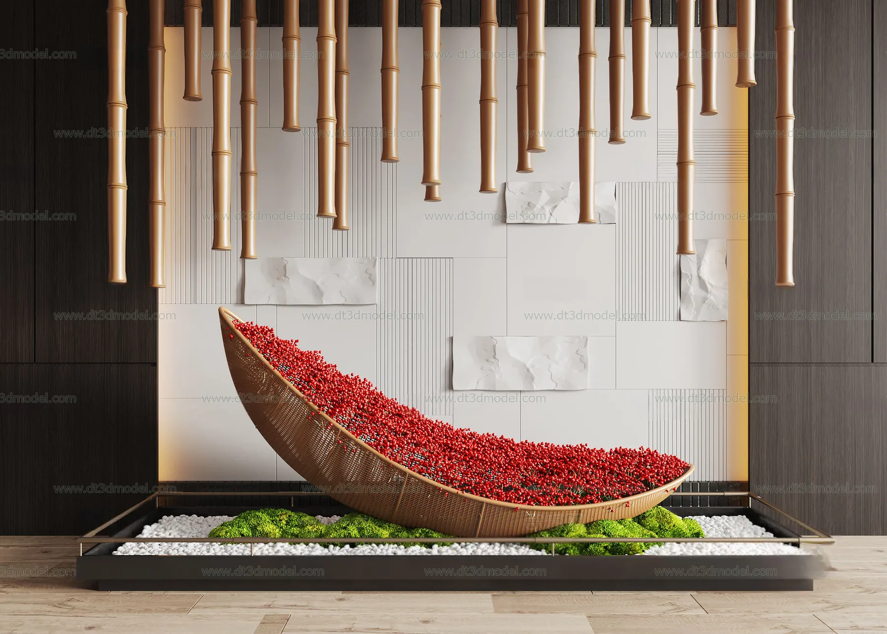 Miniature Garden 3D Scenes – Interior Plants – 066 – CORONA Render