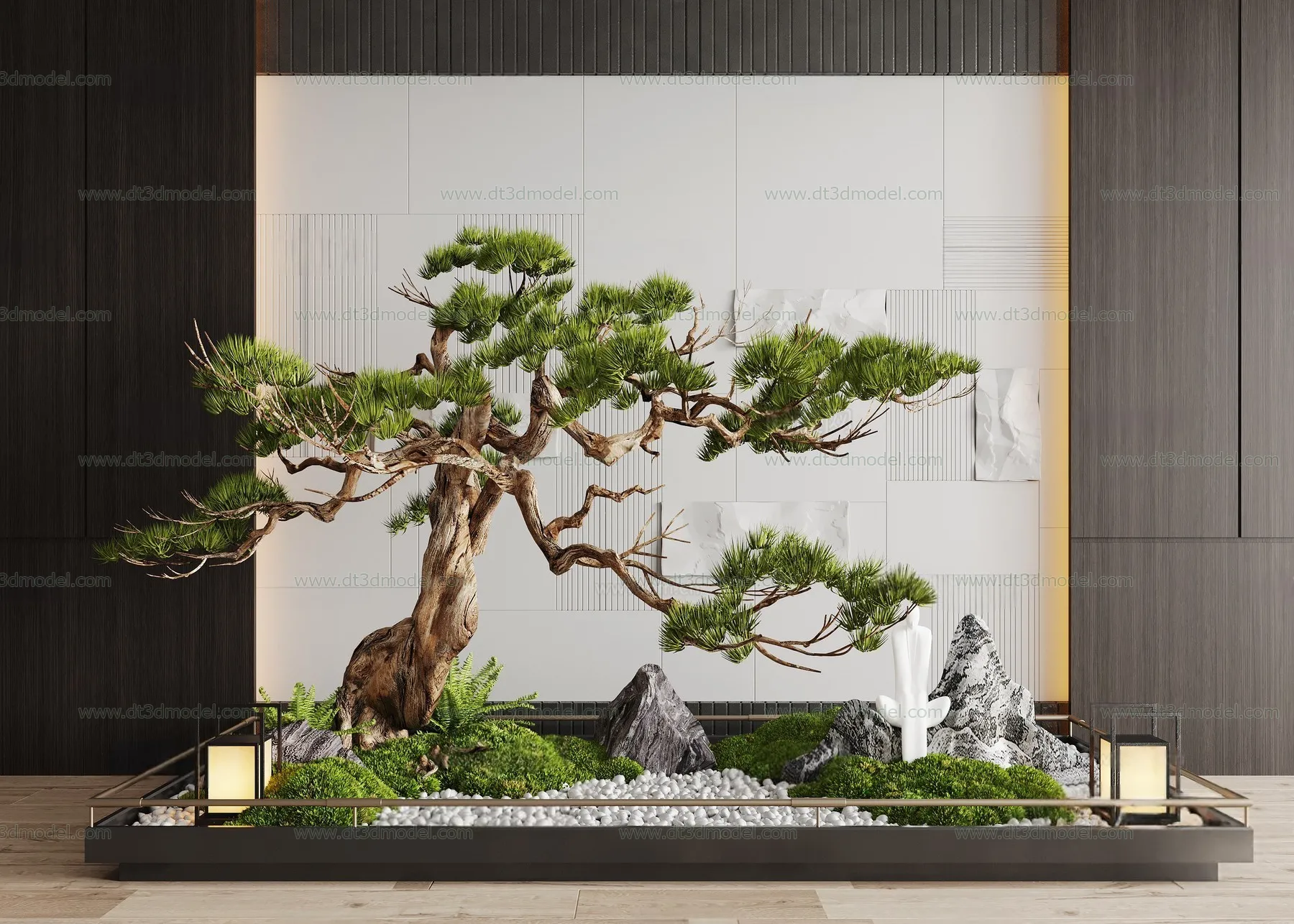 Miniature Garden 3D Scenes – Interior Plants – 070 – CORONA Render