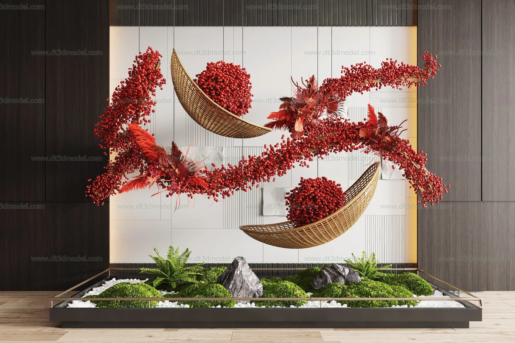 Miniature Garden 3D Scenes – Interior Plants – 072 – CORONA Render