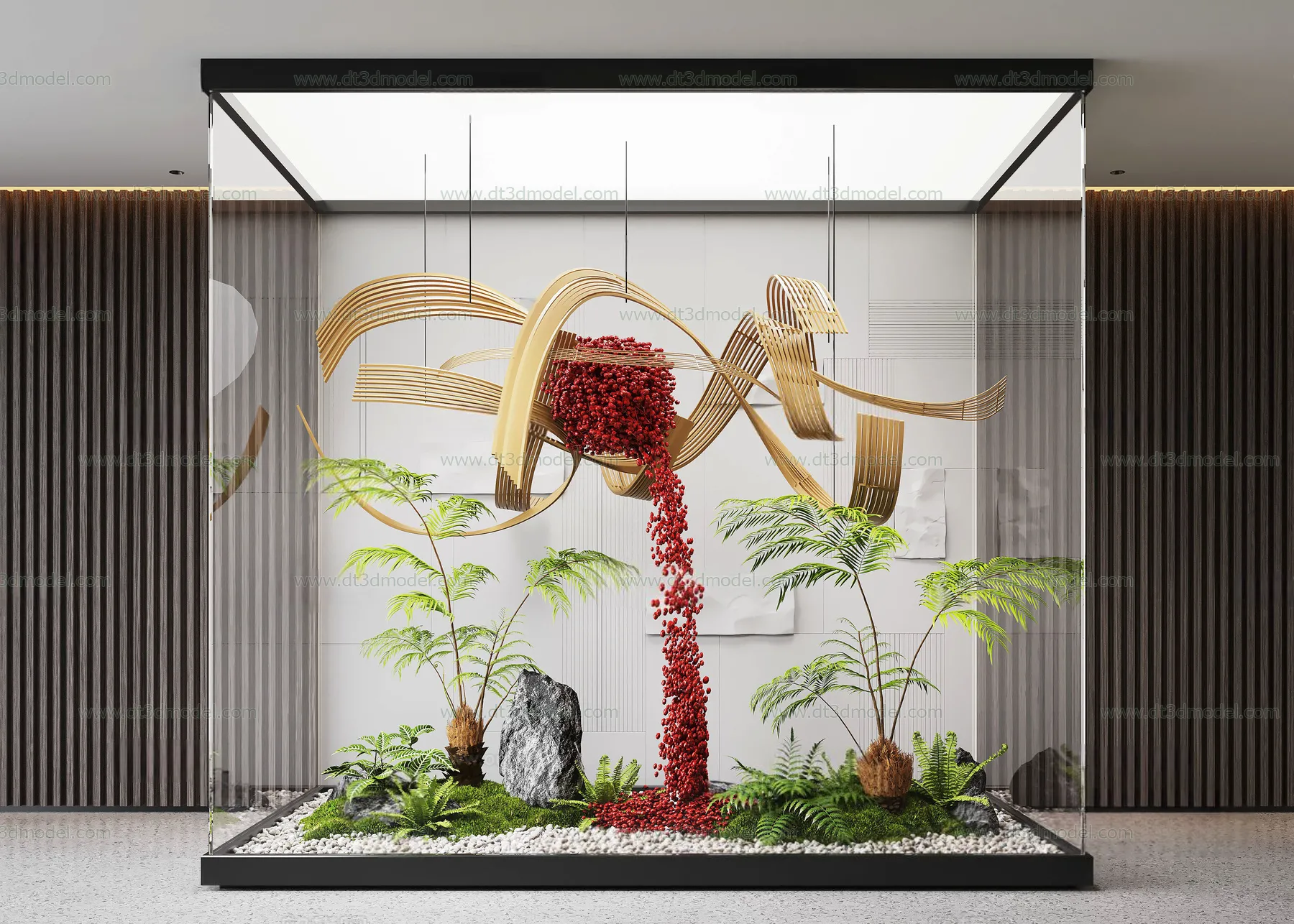 Miniature Garden 3D Scenes – Interior Plants – 082 – CORONA Render