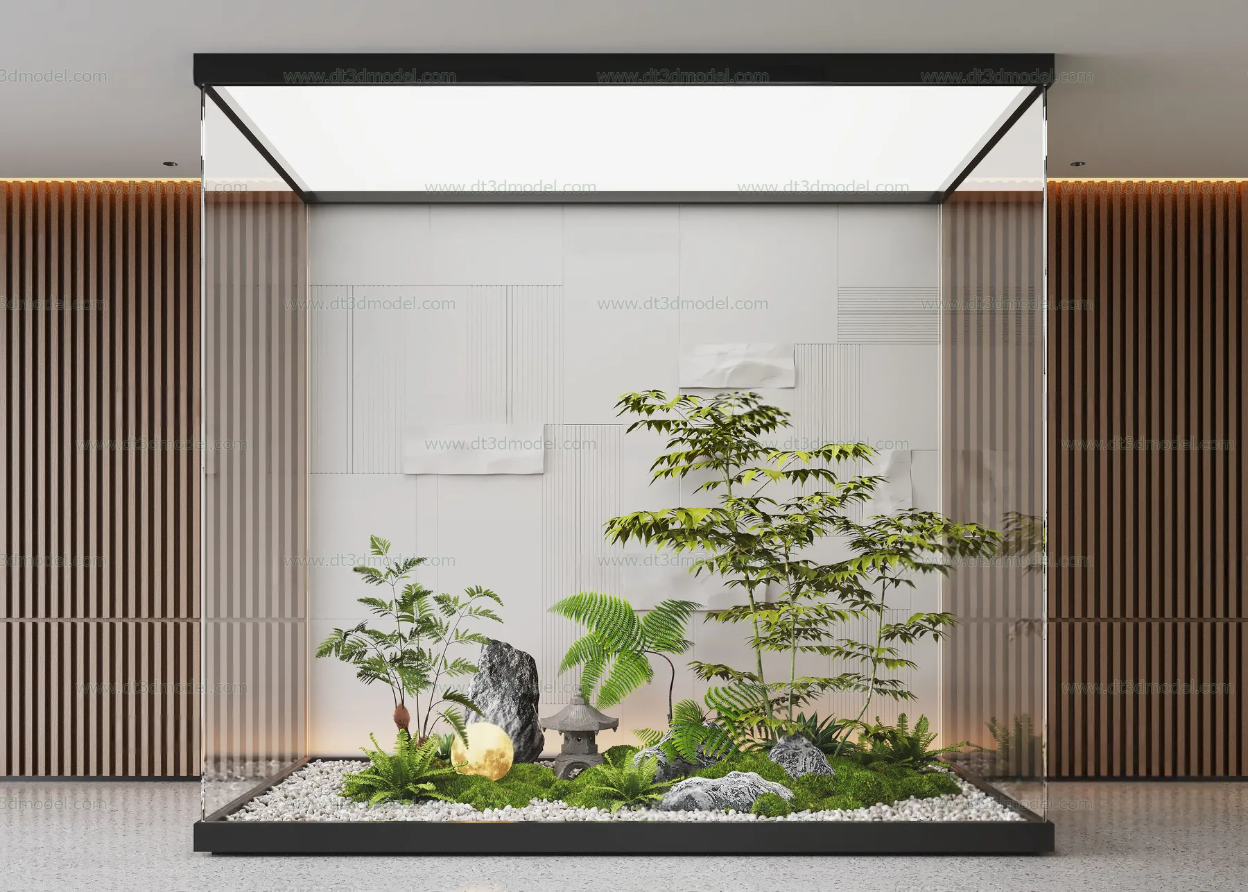 Miniature Garden 3D Scenes – Interior Plants – 083 – CORONA Render