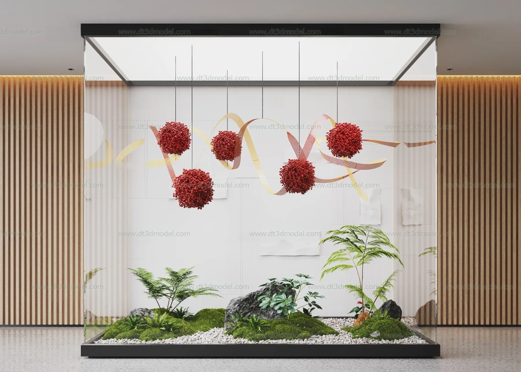 Miniature Garden 3D Scenes – Interior Plants – 084 – CORONA Render