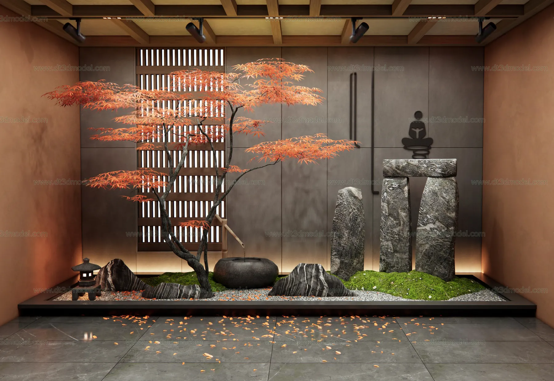 Miniature Garden 3D Scenes – Interior Plants – 088 – VRAY Render