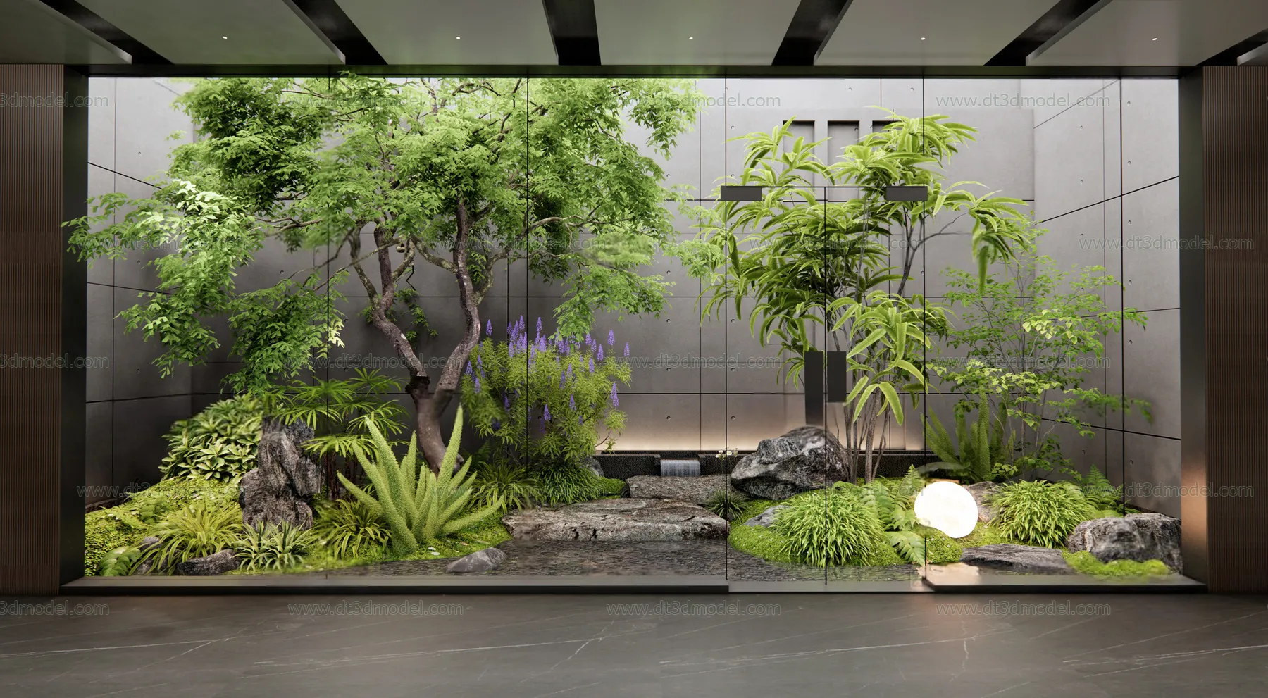 Miniature Garden 3D Scenes – Interior Plants – 093 – VRAY Render
