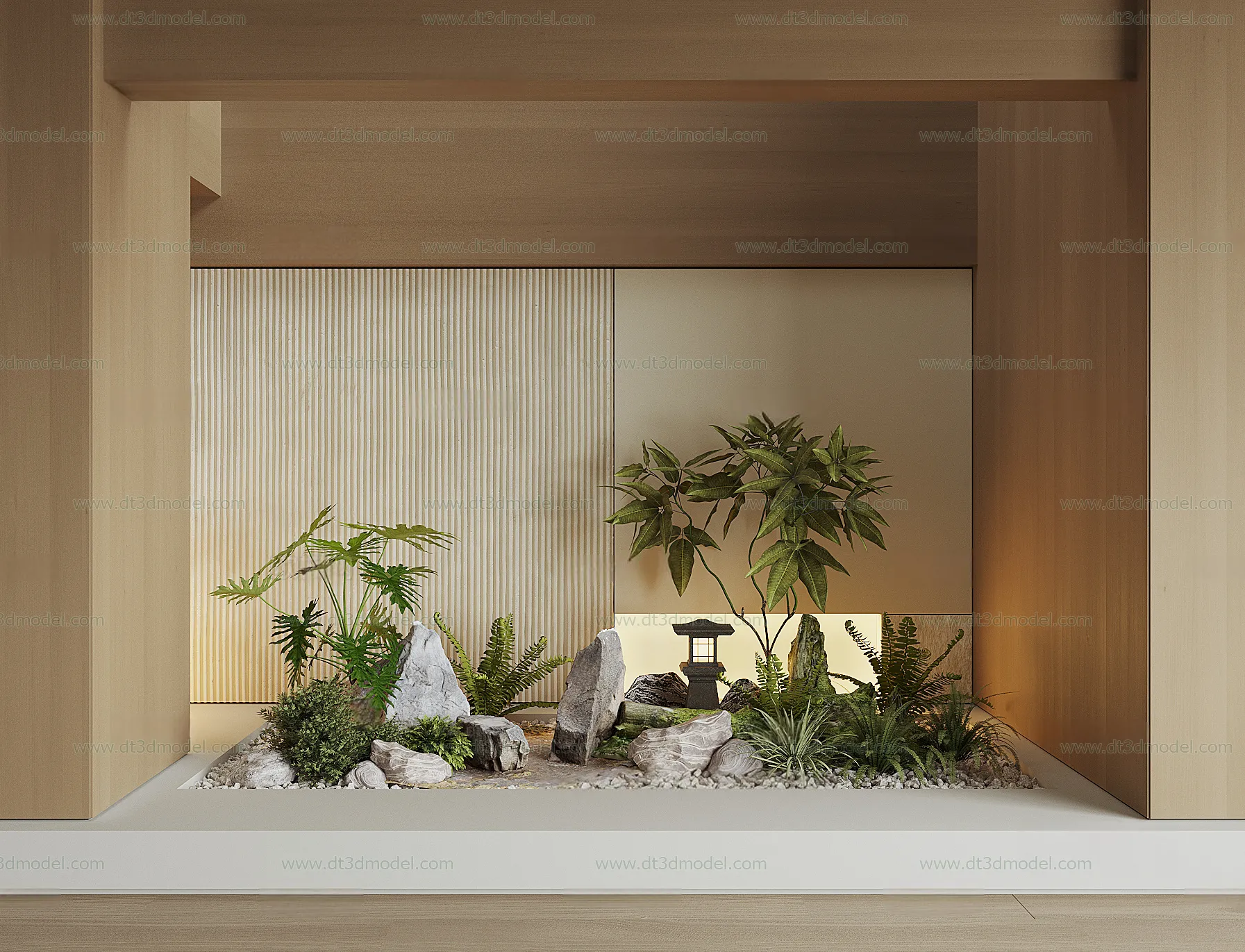 Miniature Garden 3D Scenes – Interior Plants – 099 – CORONA Render