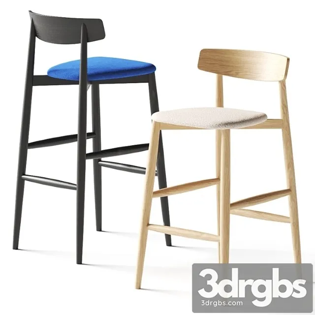 Miniforms claretta bar stool 2 3D Model Download Miniforms claretta bar stool 2 3D Model Download