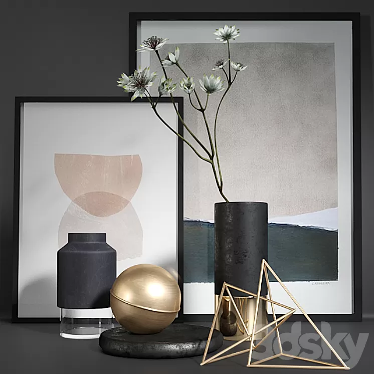 minimal decor set 3 3D Model