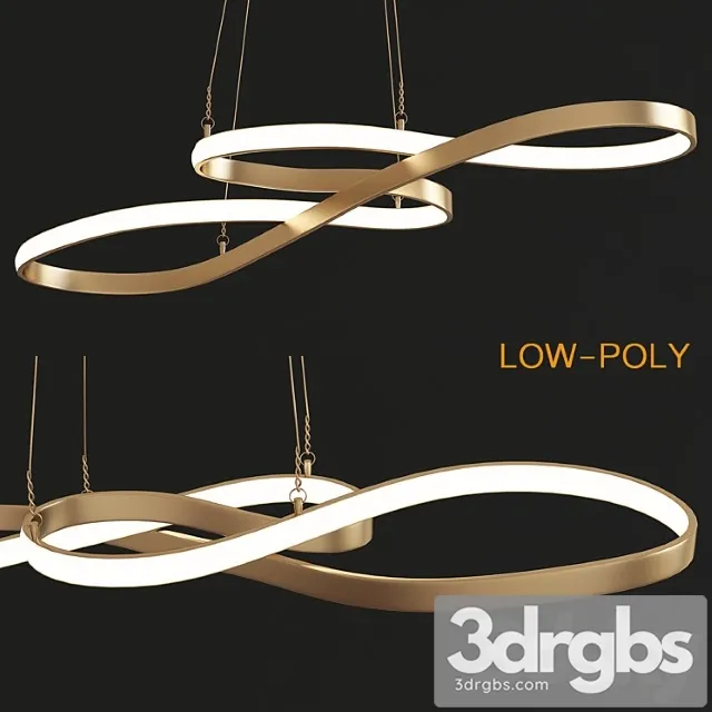 Minimalism diy hanging modern led 3D Model Download