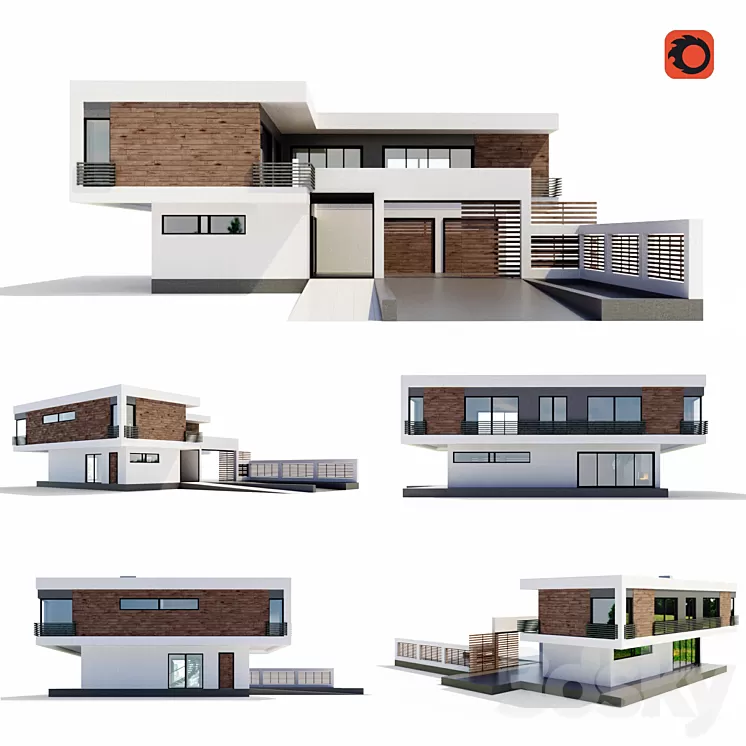 Minimalism villa 3D Model