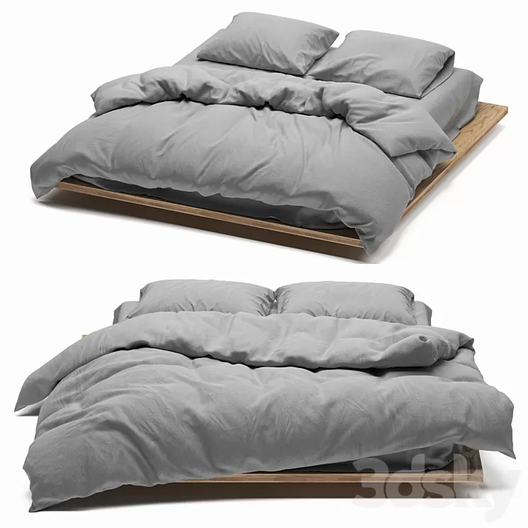 minimalist bed linen 2 3D Model Free Download
