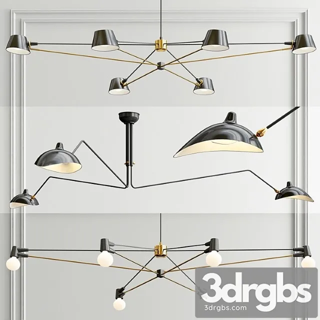 Minimalist chandelier – 3 type 3D Model Download