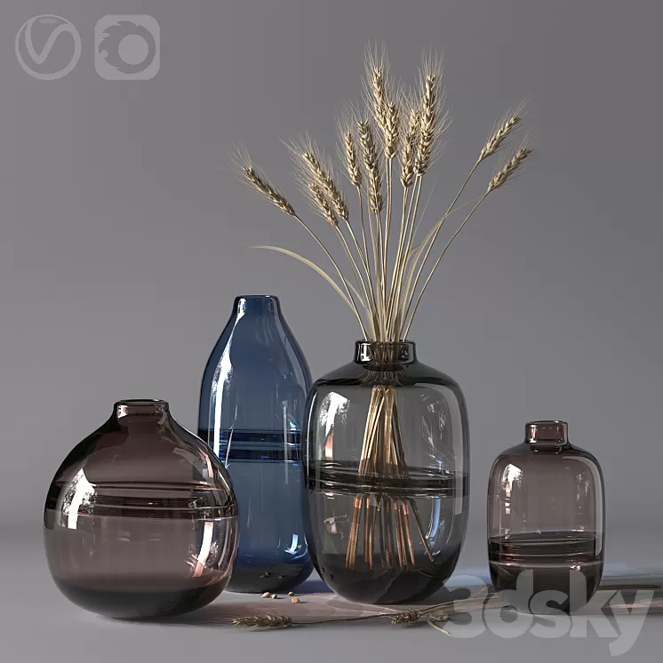 Minimalist Clear Glass Vase 3D Model