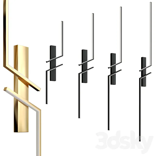 Minimalist interior wall lamp 3D Model Minimalist interior wall lamp 3D Model