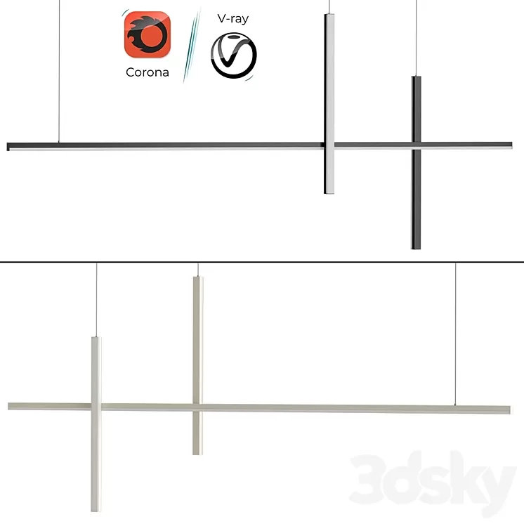 Minimalist Luxe Chandelier 02 3D Model Free Download