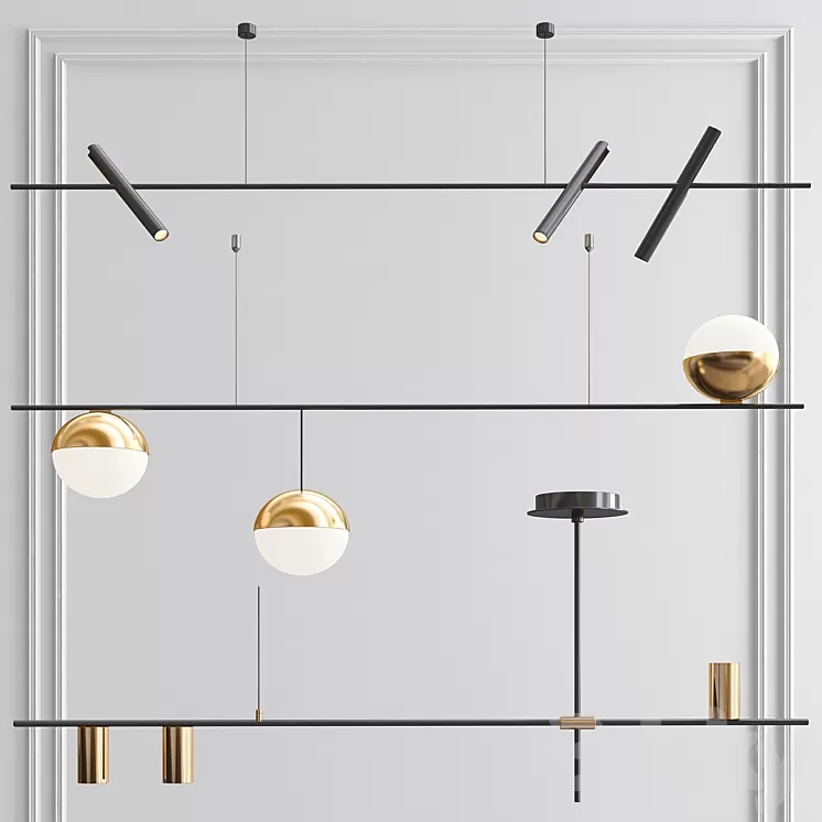 Minimalist Pendant Collecton – 3 type 3D Model