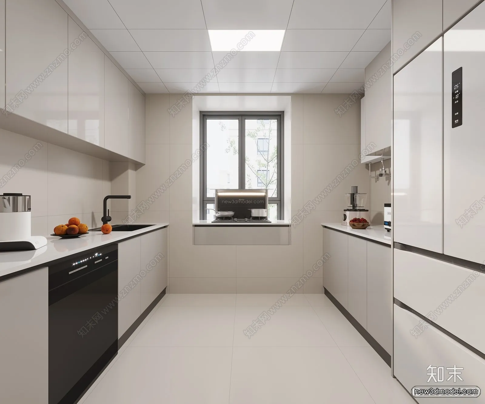 Minimalist Style Interior 3D Blocks – Bedroom 3D Model – 163 – CORONA