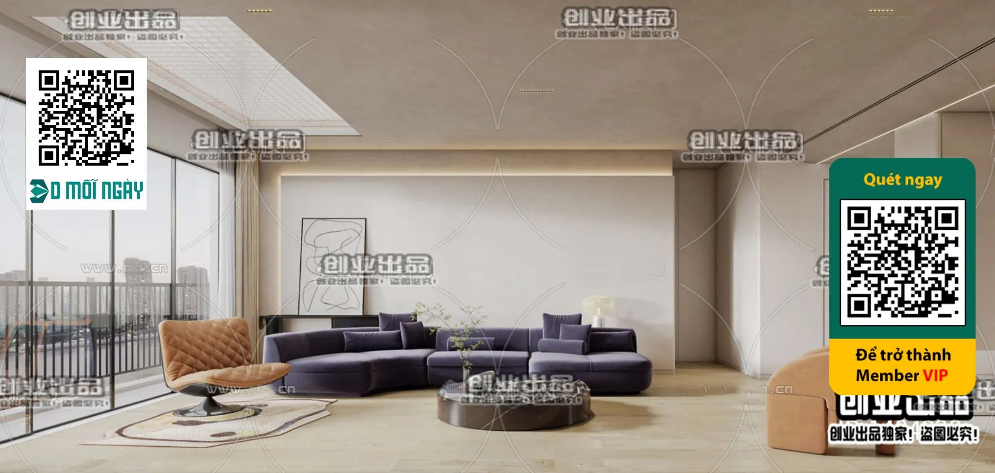 MINIMALIST STYLE – VRAY / CORONA – 3D MODEL – 4399