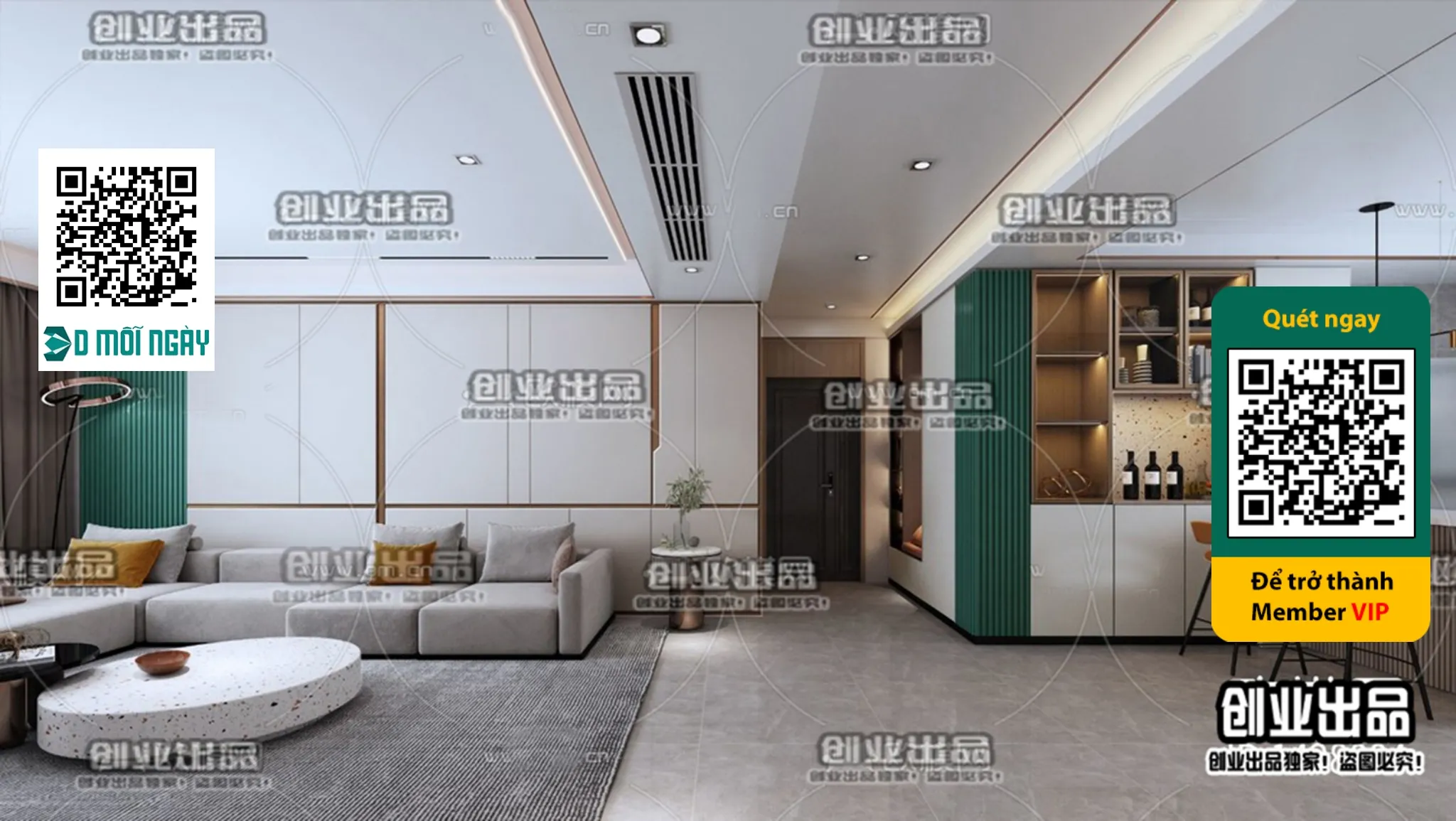 MINIMALIST STYLE – VRAY / CORONA – 3D MODEL – 4402