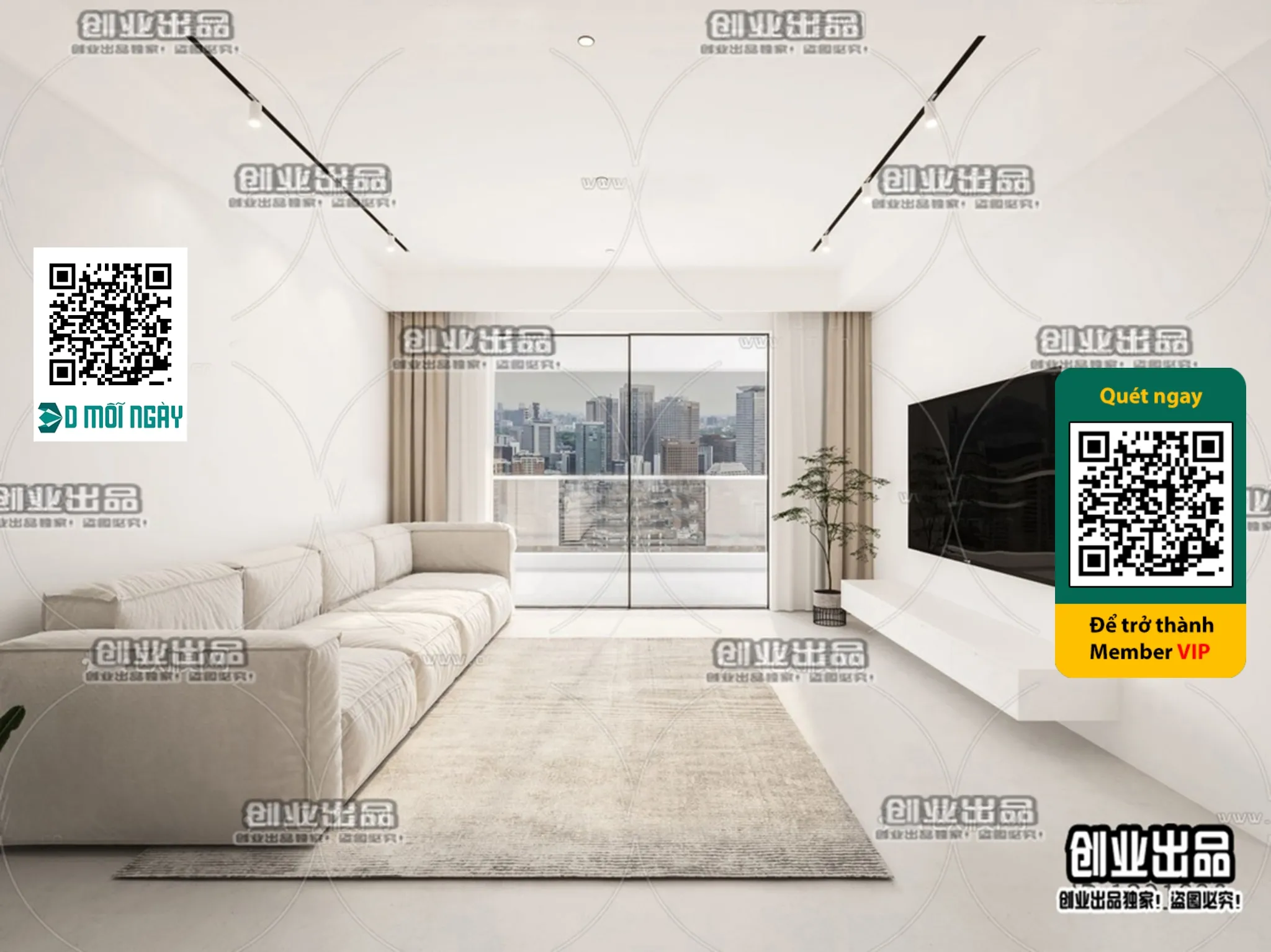 MINIMALIST STYLE – VRAY / CORONA – 3D MODEL – 4403