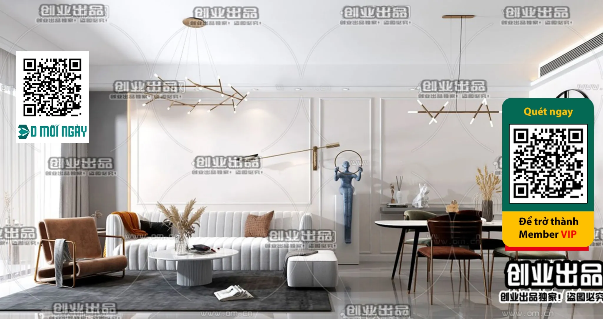 MINIMALIST STYLE – VRAY / CORONA – 3D MODEL – 4405