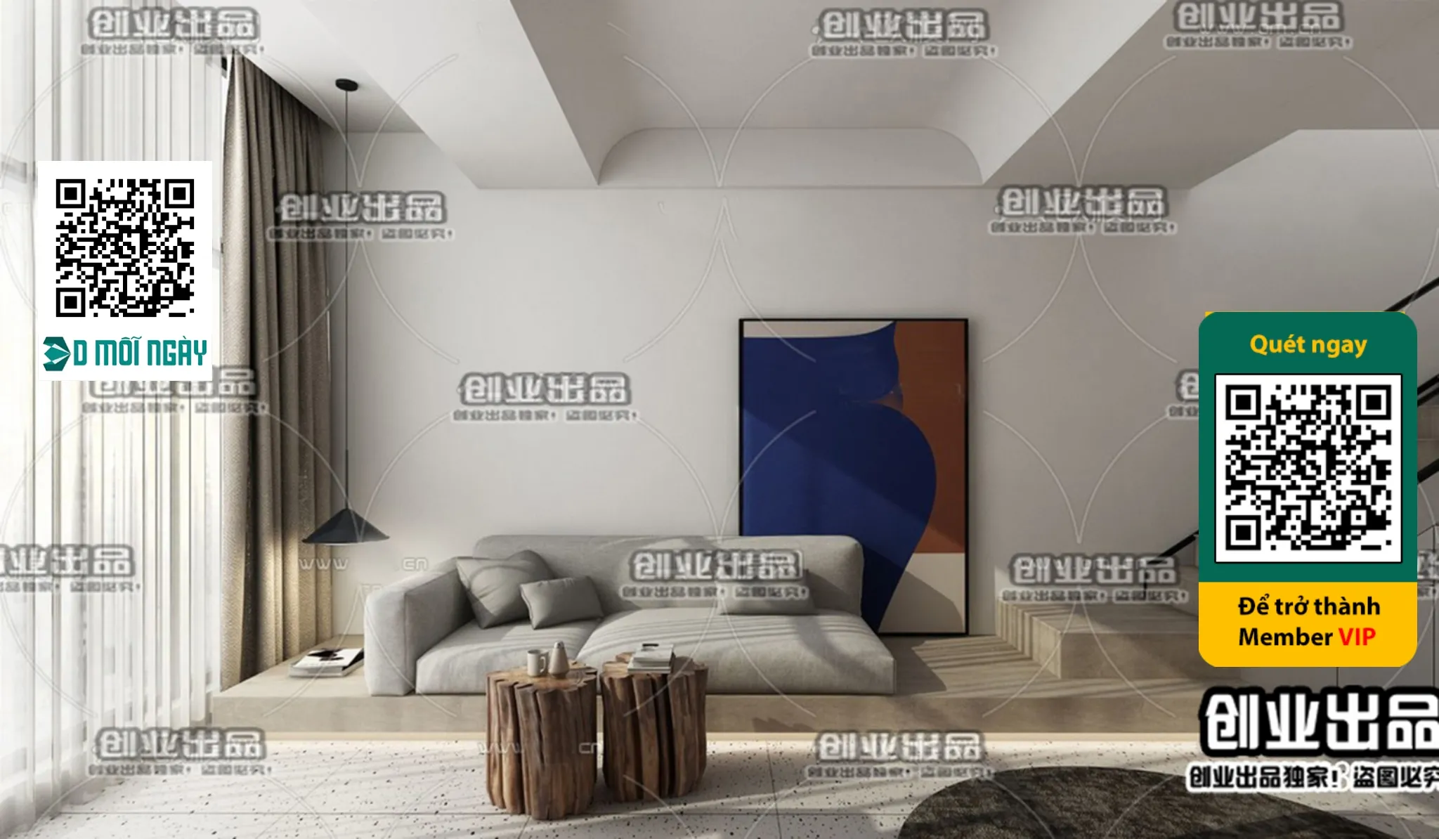 MINIMALIST STYLE – VRAY / CORONA – 3D MODEL – 4406