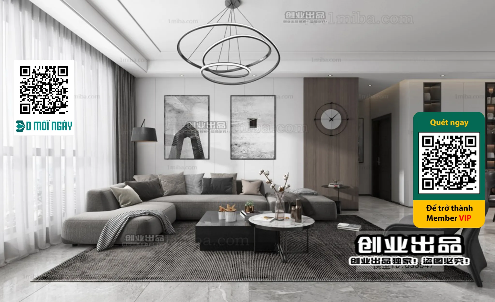 MINIMALIST STYLE – VRAY / CORONA – 3D MODEL – 4413