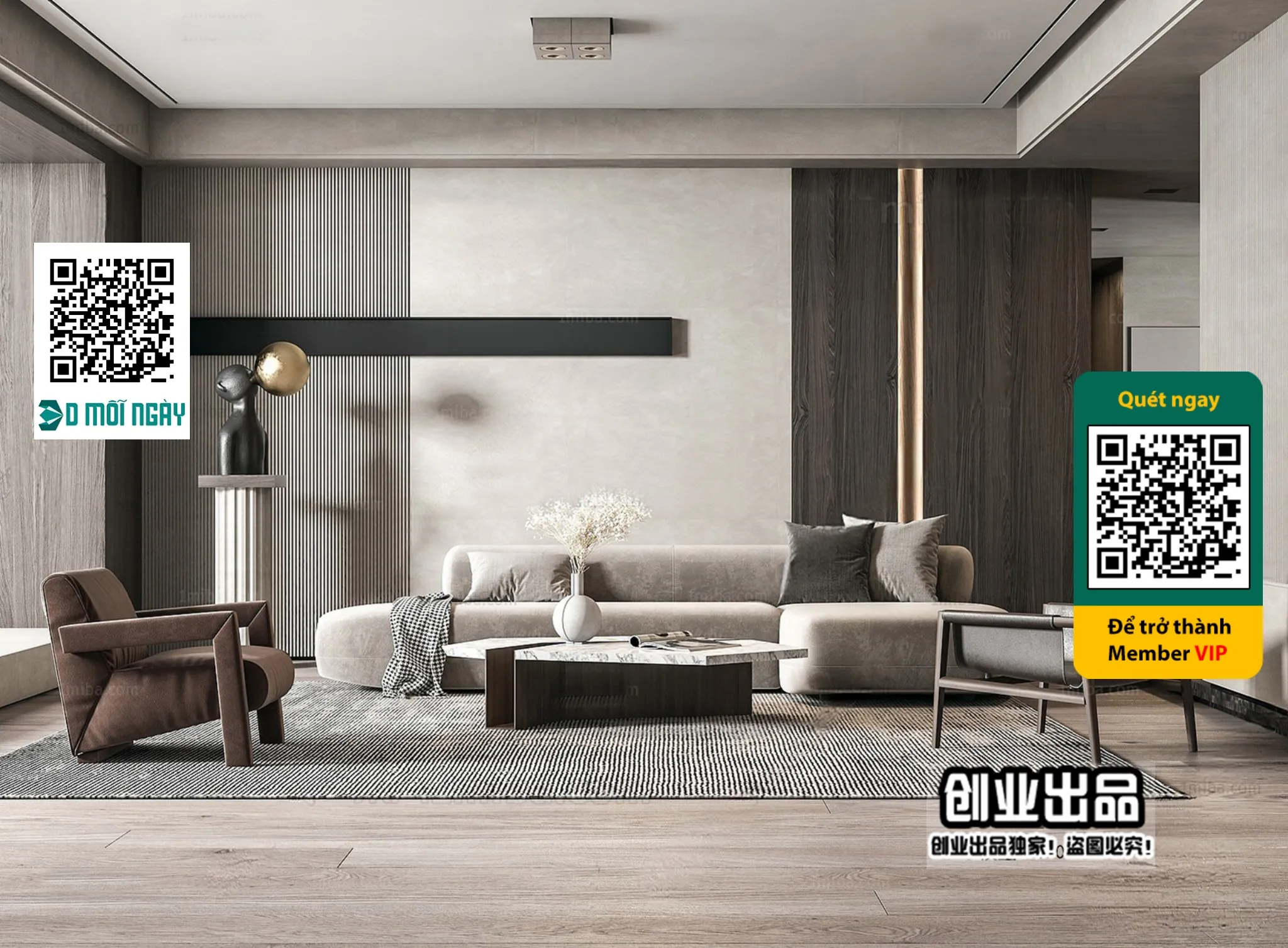 MINIMALIST STYLE – VRAY / CORONA – 3D MODEL – 4415