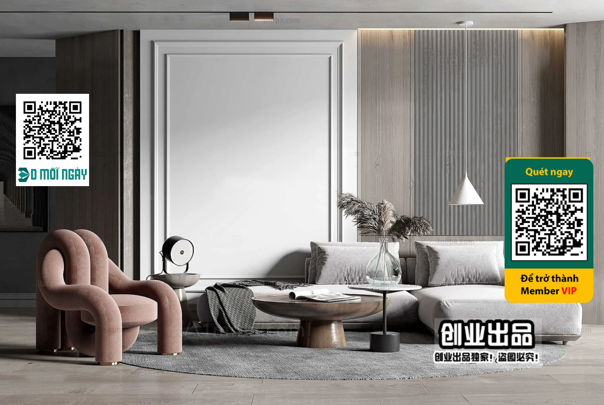 MINIMALIST STYLE – VRAY / CORONA – 3D MODEL – 4419