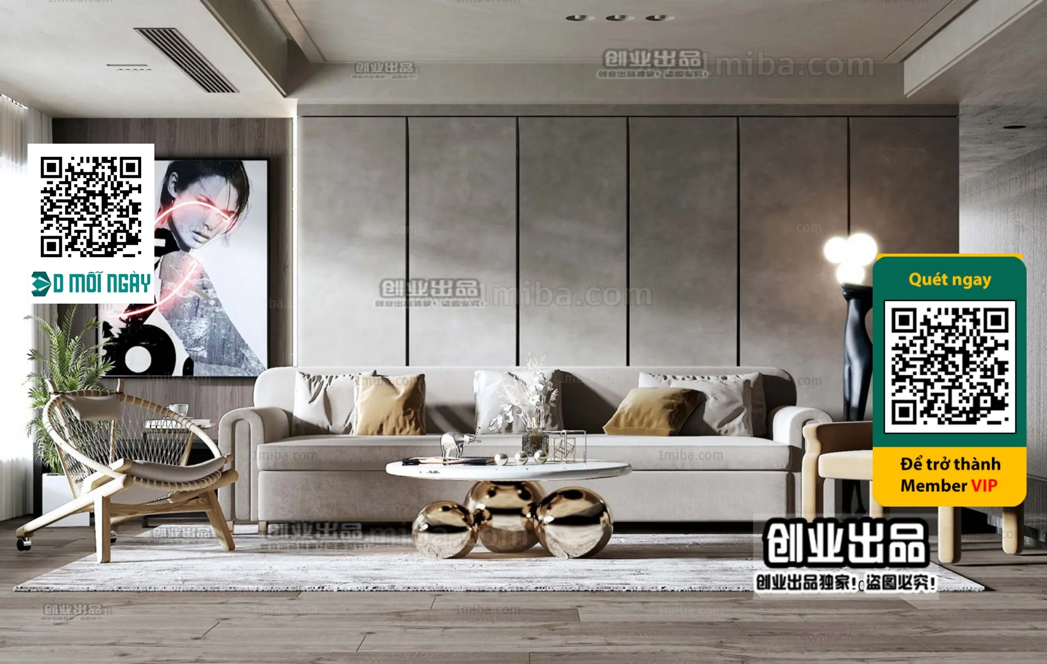 MINIMALIST STYLE – VRAY / CORONA – 3D MODEL – 4421