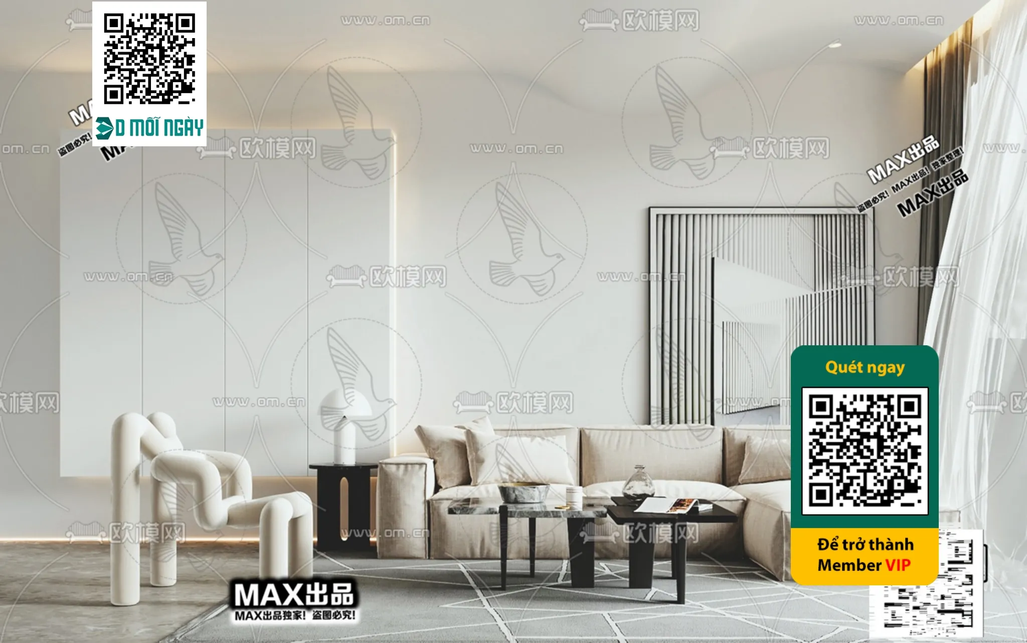 MINIMALIST STYLE – VRAY / CORONA – 3D MODEL – 5027