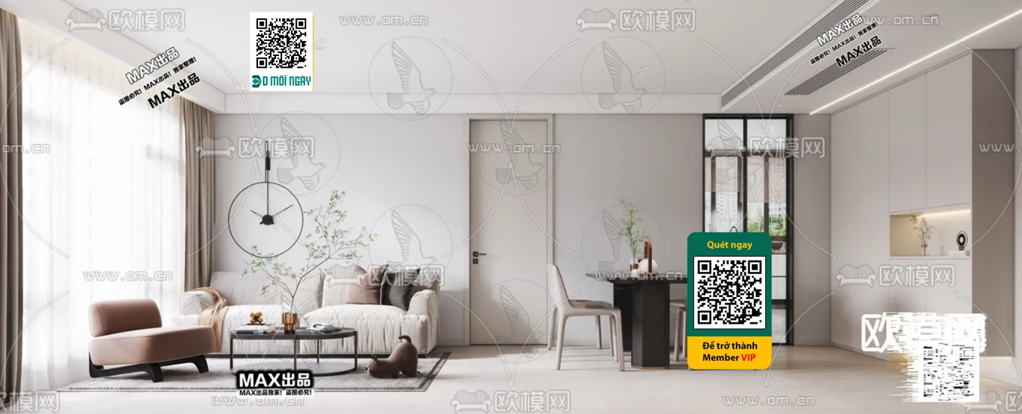 MINIMALIST STYLE – VRAY / CORONA – 3D MODEL – 5029