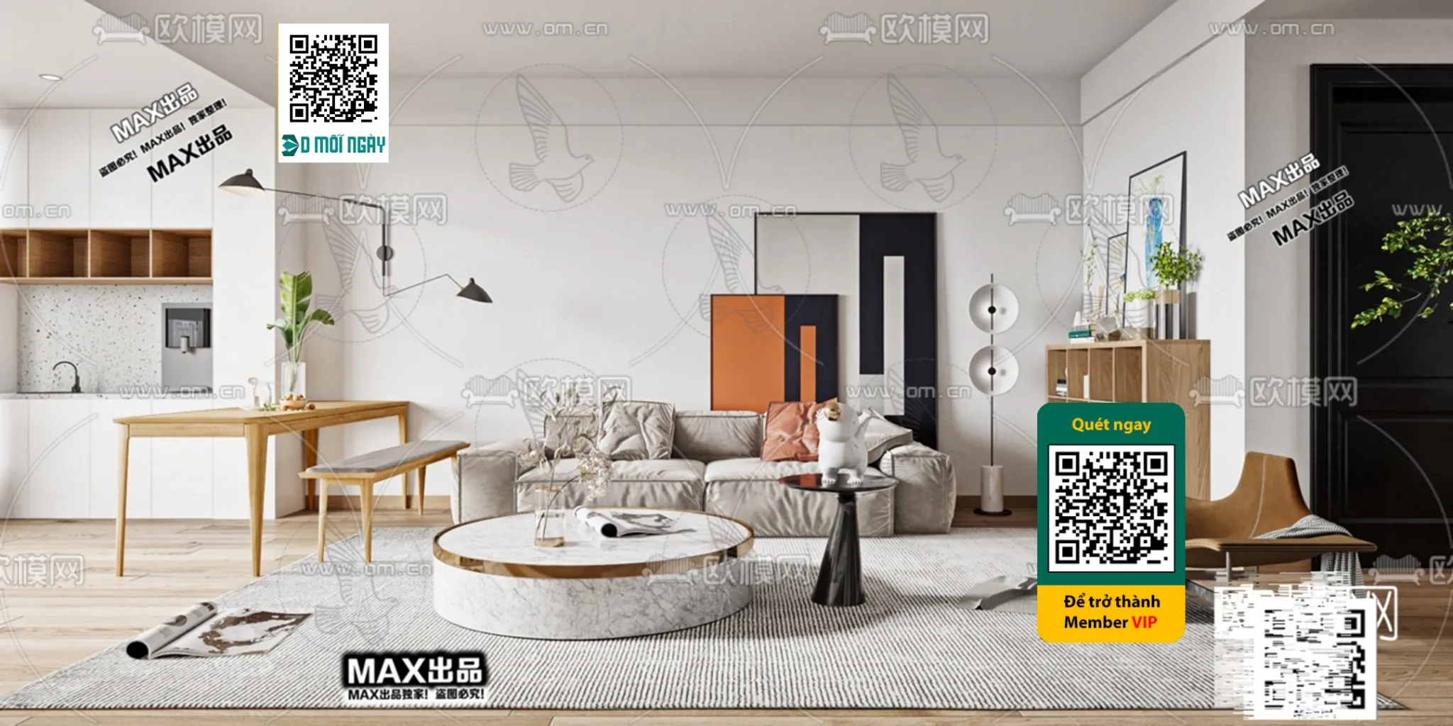 MINIMALIST STYLE – VRAY / CORONA – 3D MODEL – 5034