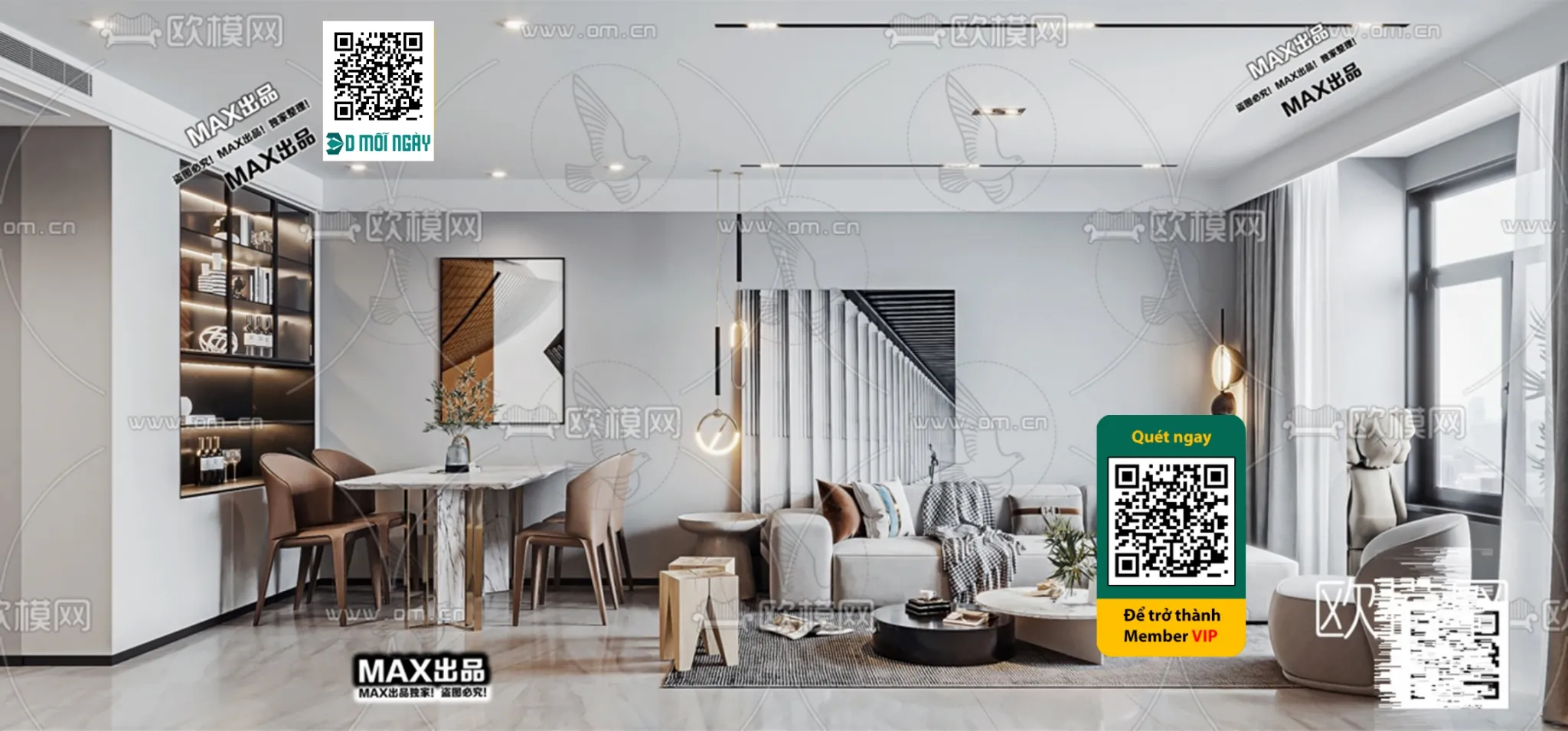 MINIMALIST STYLE – VRAY / CORONA – 3D MODEL – 5040