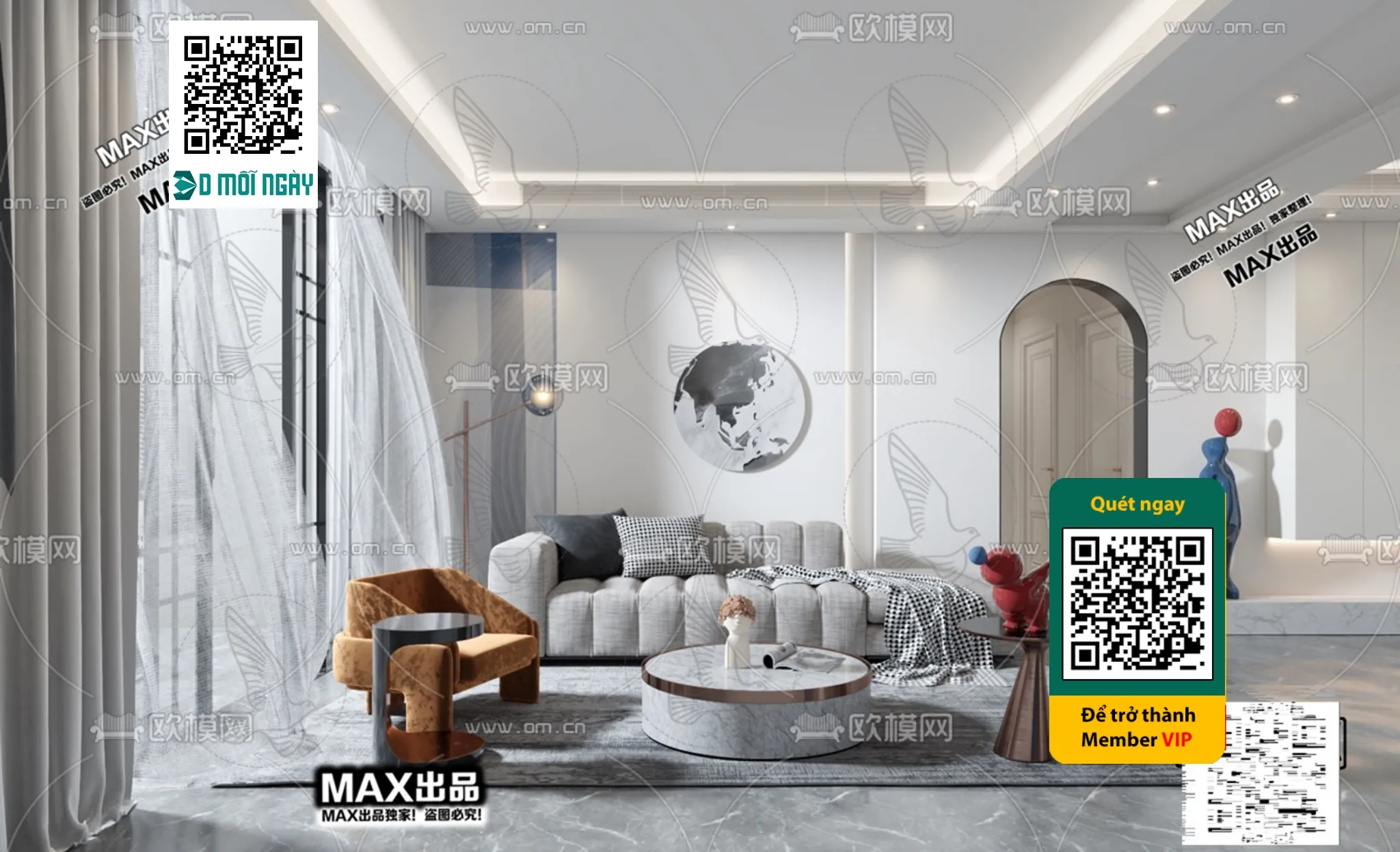 MINIMALIST STYLE – VRAY / CORONA – 3D MODEL – 5042