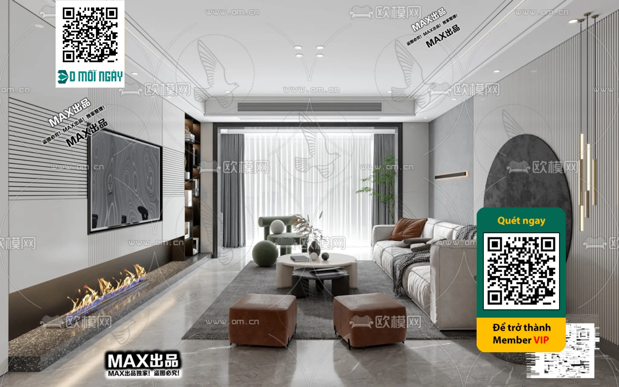 MINIMALIST STYLE – VRAY / CORONA – 3D MODEL – 5043