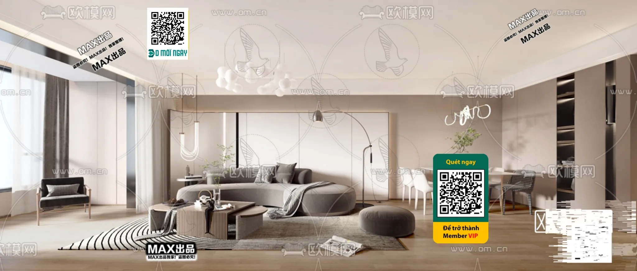 MINIMALIST STYLE – VRAY / CORONA – 3D MODEL – 5055