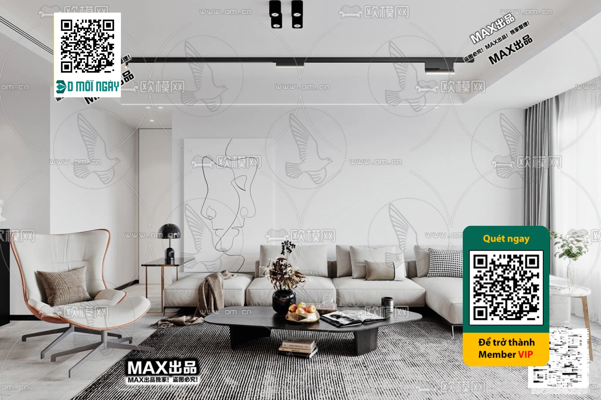 MINIMALIST STYLE – VRAY / CORONA – 3D MODEL – 5089