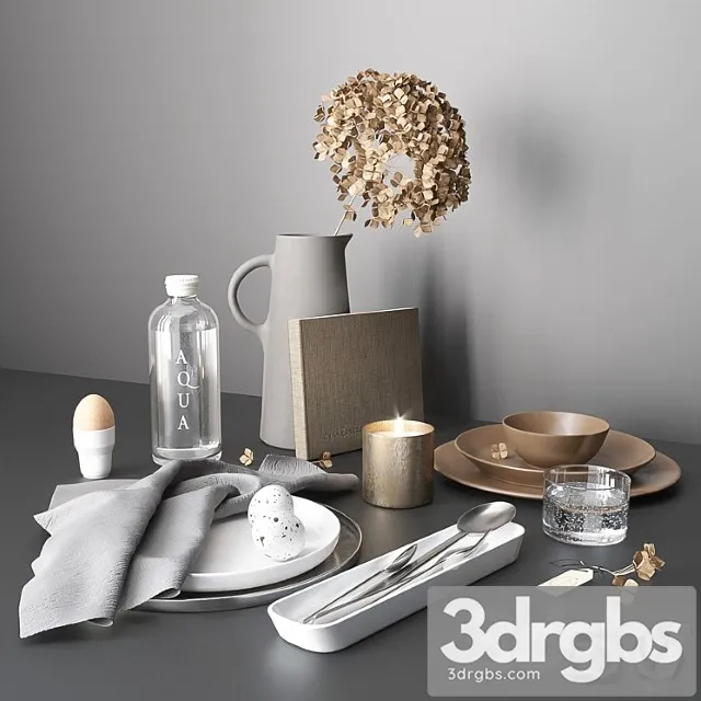 Minimalist tableware 3D Model Download